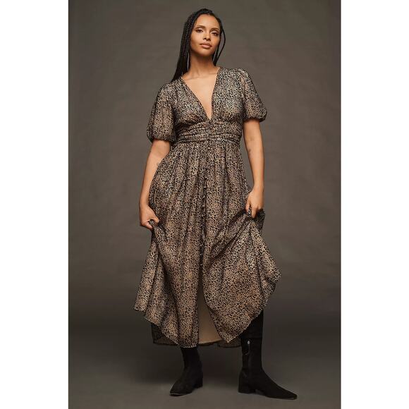 NWT ANTHROPOLOGIE The Katerina Button-Front Dress: Velvet Edition $230 PLUS 16W - Picture 1 of 6